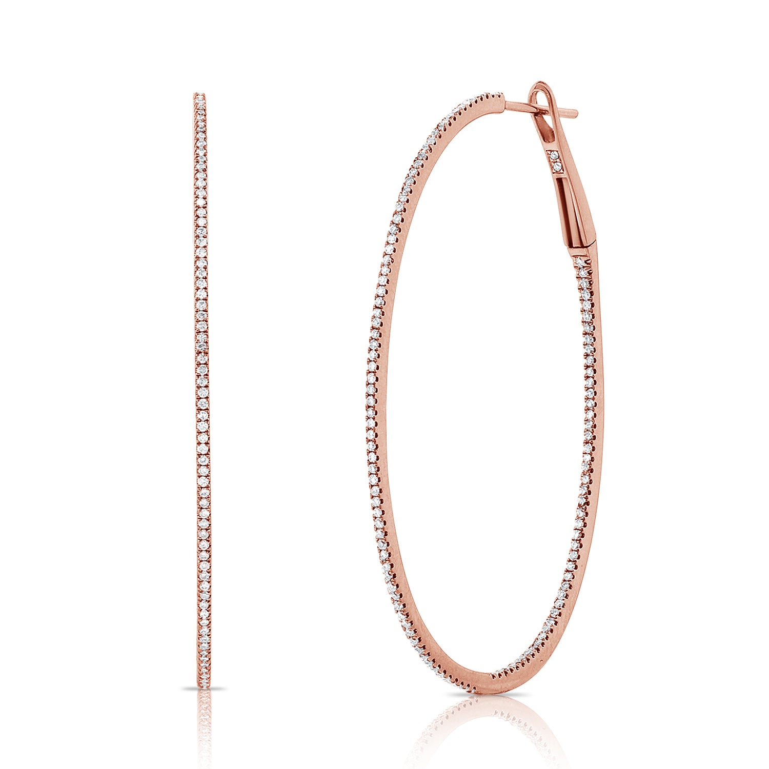 Classic 1" Diamond Hoop Earrings - The Ear Stylist by Jo Nayor