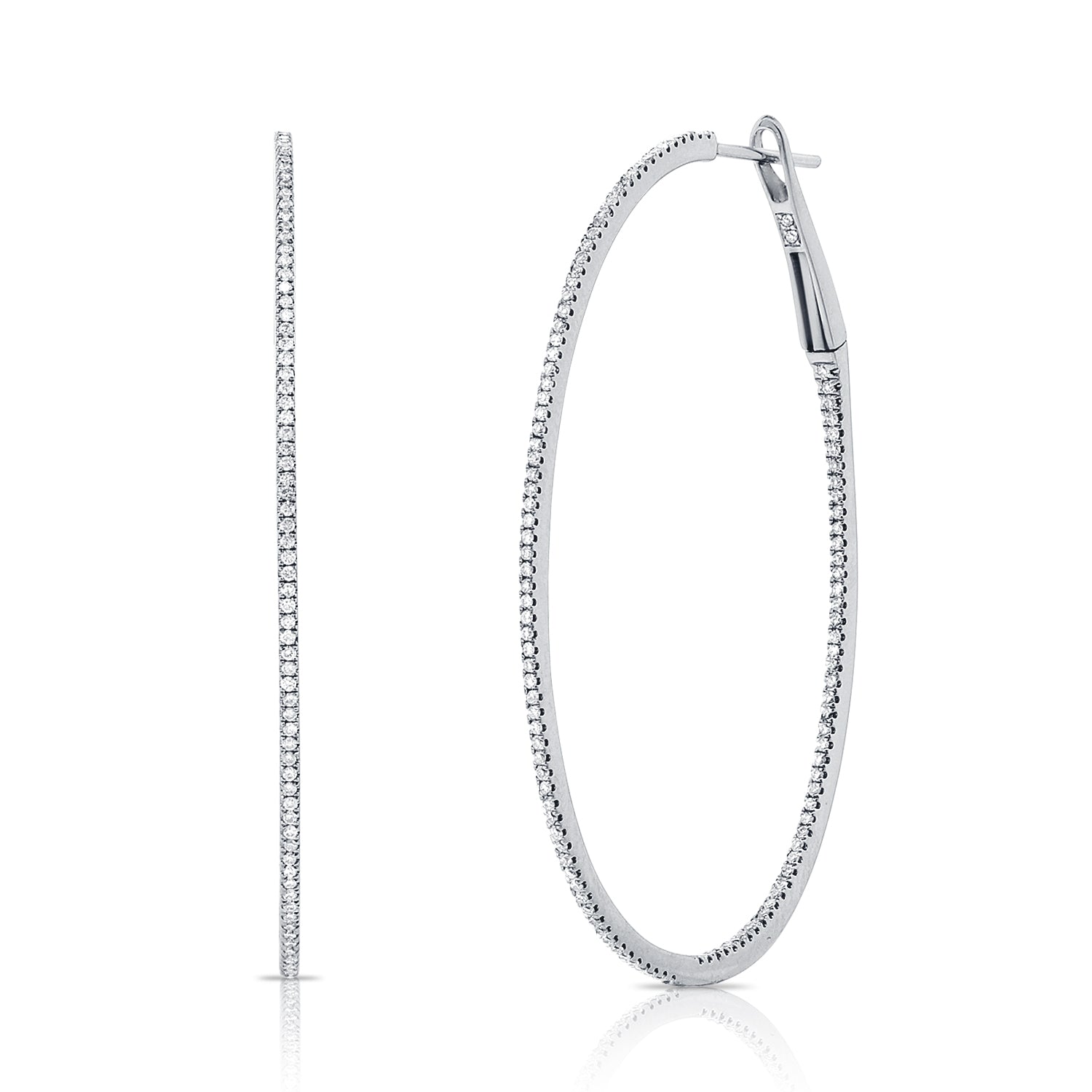 Classic 1" Diamond Hoop Earrings - The Ear Stylist by Jo Nayor