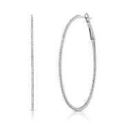 Classic 1" Diamond Hoop Earrings - The Ear Stylist by Jo Nayor