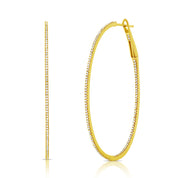 Classic 1" Diamond Hoop Earrings - The Ear Stylist by Jo Nayor