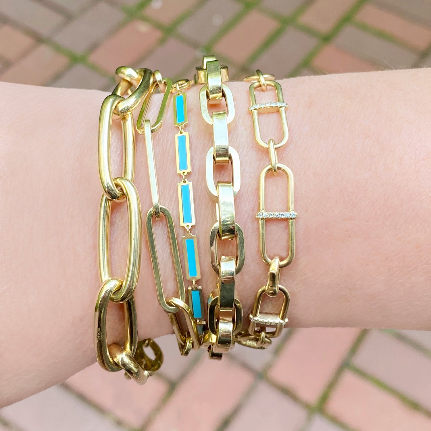 Elongated Colossal Link Bracelet - Designer Earrings - The EarStylist by Jo Nayor