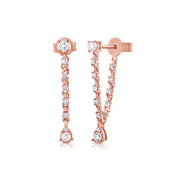 Eva Drop Diamond Earring - Designer Earrings - Ear Stylist by Jo Nayor