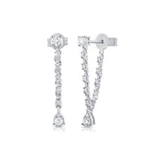 Eva Drop Diamond Earring - Designer Earrings - Ear Stylist by Jo Nayor