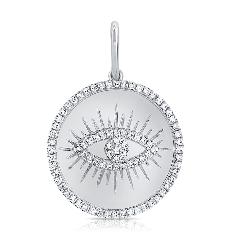 Diamond Evil Eye Medallion - Designer Necklaces - Jo Nayor Designs