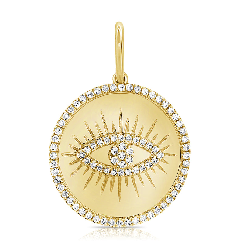 Diamond Evil Eye Medallion - Designer Necklaces - Jo Nayor Designs
