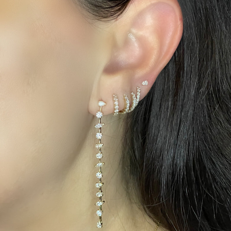 Fancy Cut Diamond Duster Earrings - Earrings - Ear Stylist by Jo Nayor