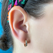 Flush Set Diamond Hoop Earrings - Designer Earrings - The Ear Stylist