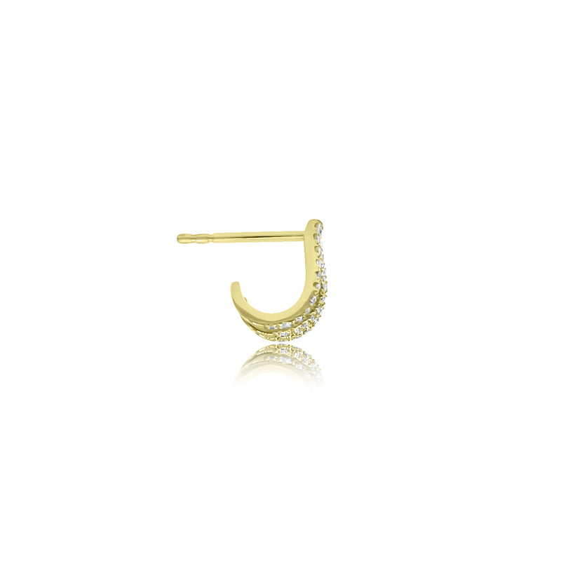 Diamond Garra Stud - Designer Earrings - The EarStylist by Jo Nayor 