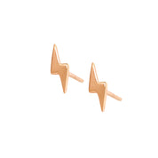 14K Gold Lightning Bolt Stud Earrings - The Ear Stylist by Jo Nayor