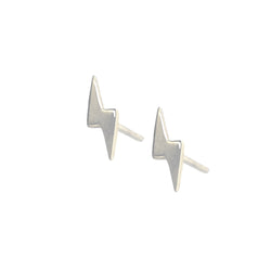 14K Gold Lightning Bolt Stud Earrings - The Ear Stylist by Jo Nayor