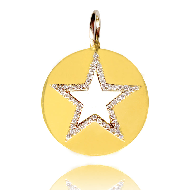 Diamond Star Medallion - Designer Earrings - The EarStylist by Jo Nayor 