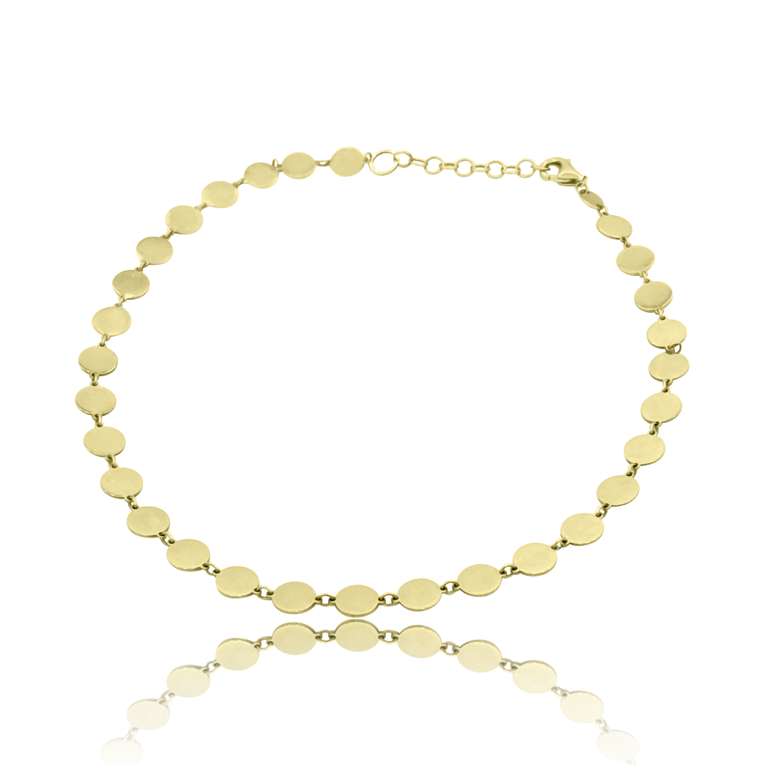 Gypsy Disc Link Anklet - Designer Earrings - The EarStylist by Jo Nayor