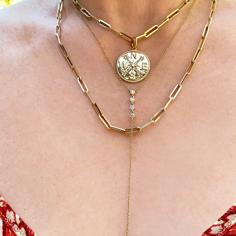 14K Gold Long Link Chain Necklace - The Ear Stylist by Jo Nayor
