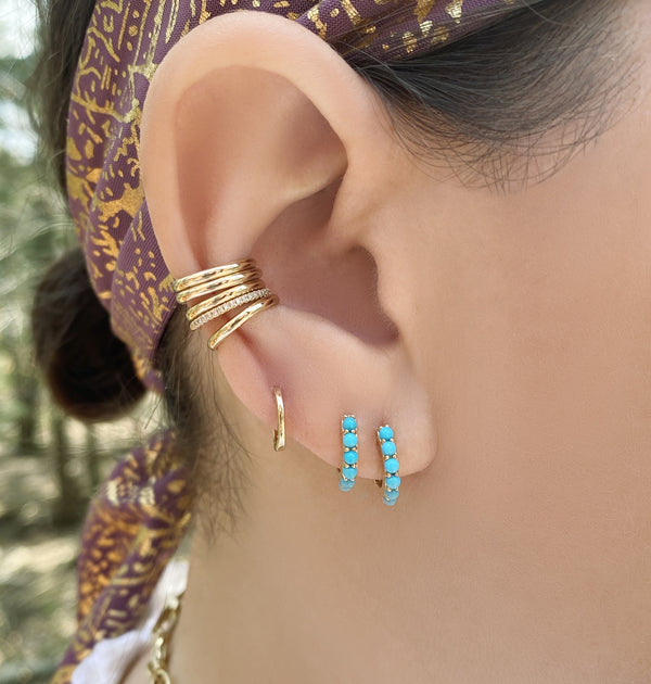 Skinny Gold Ear Cuff - Designer Earrings - The EarStylist by Jo Nayor 