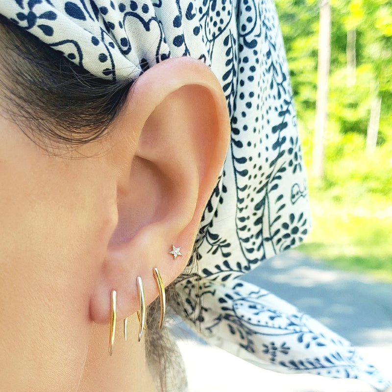 Micro Diamond Star Stud Earring - Designer Earrings - The EarStylist by Jo Nayor 