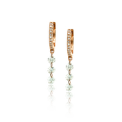 Illusion Drop Diamond Mini Hoops- Earrings - Ear Stylist by Jo Nayor