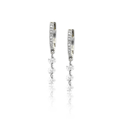 Illusion Drop Diamond Mini Hoops- Earrings - Ear Stylist by Jo Nayor