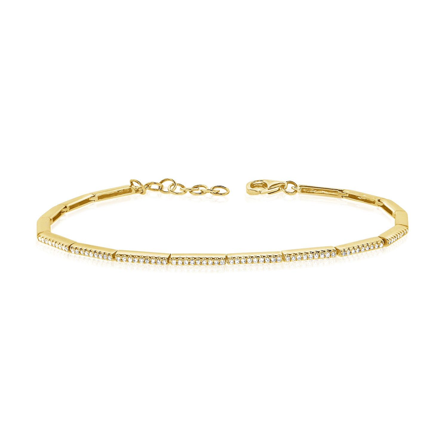 Diamond Multi Bar Bracelet - Designer Earrings - The EarStylist by Jo Nayor 