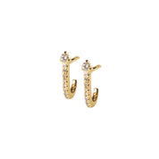 Diamond J Hook Earrings - Designer Earrings - The EarStylist by Jo Nayor 