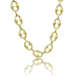 14K Gold Jumbo Mariner Link Necklace