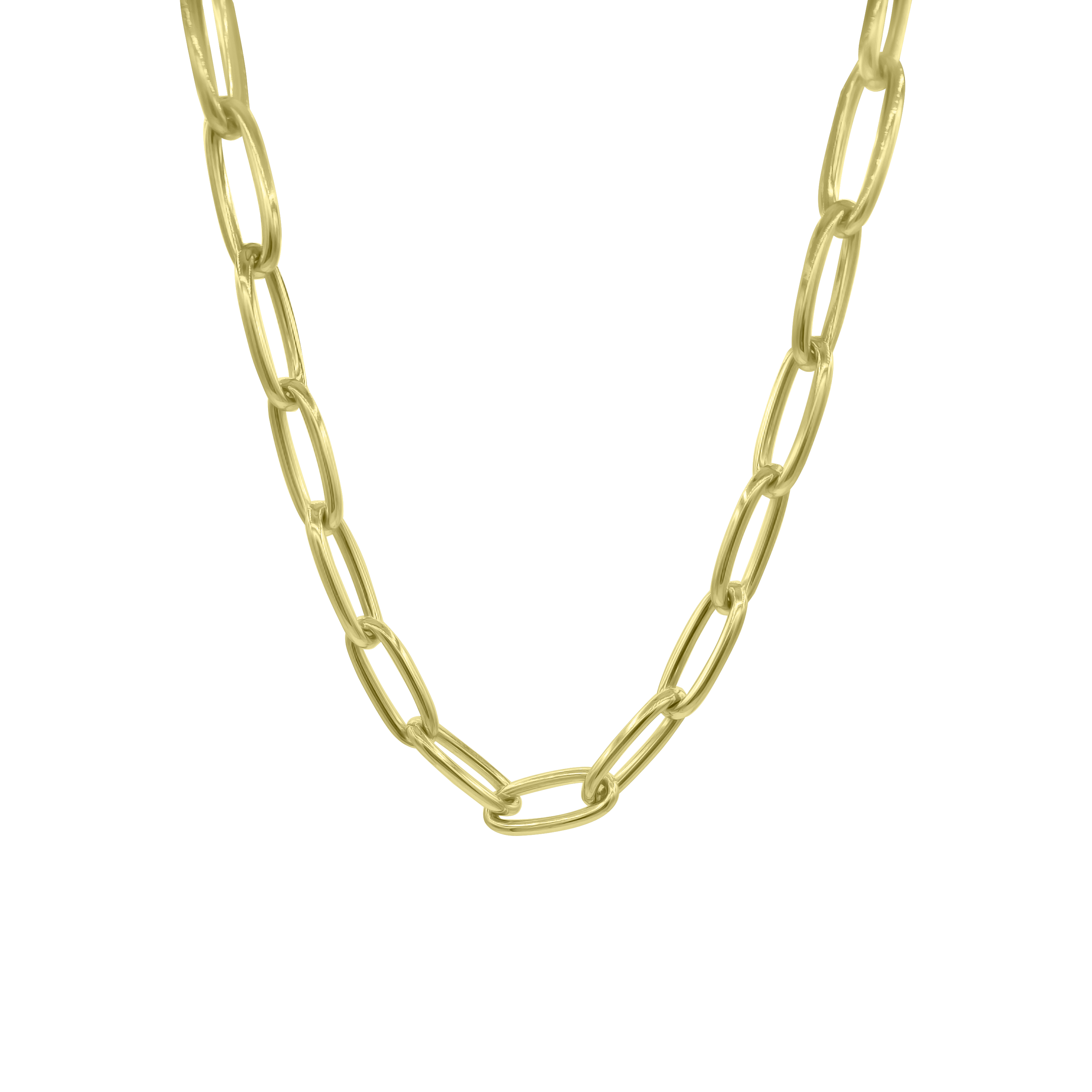 Jumbo 14K Gold Oval Link Necklace - Designer Necklaces - Jo Nayor 