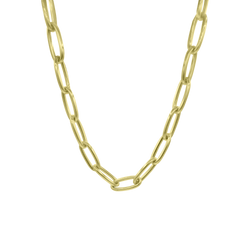 Jumbo 14K Gold Oval Link Necklace - Designer Necklaces - Jo Nayor 