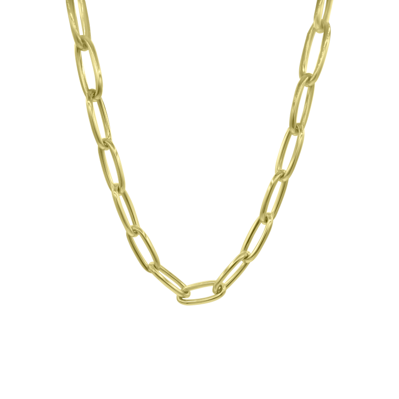 Jumbo 14K Gold Oval Link Necklace - Designer Necklaces - Jo Nayor 