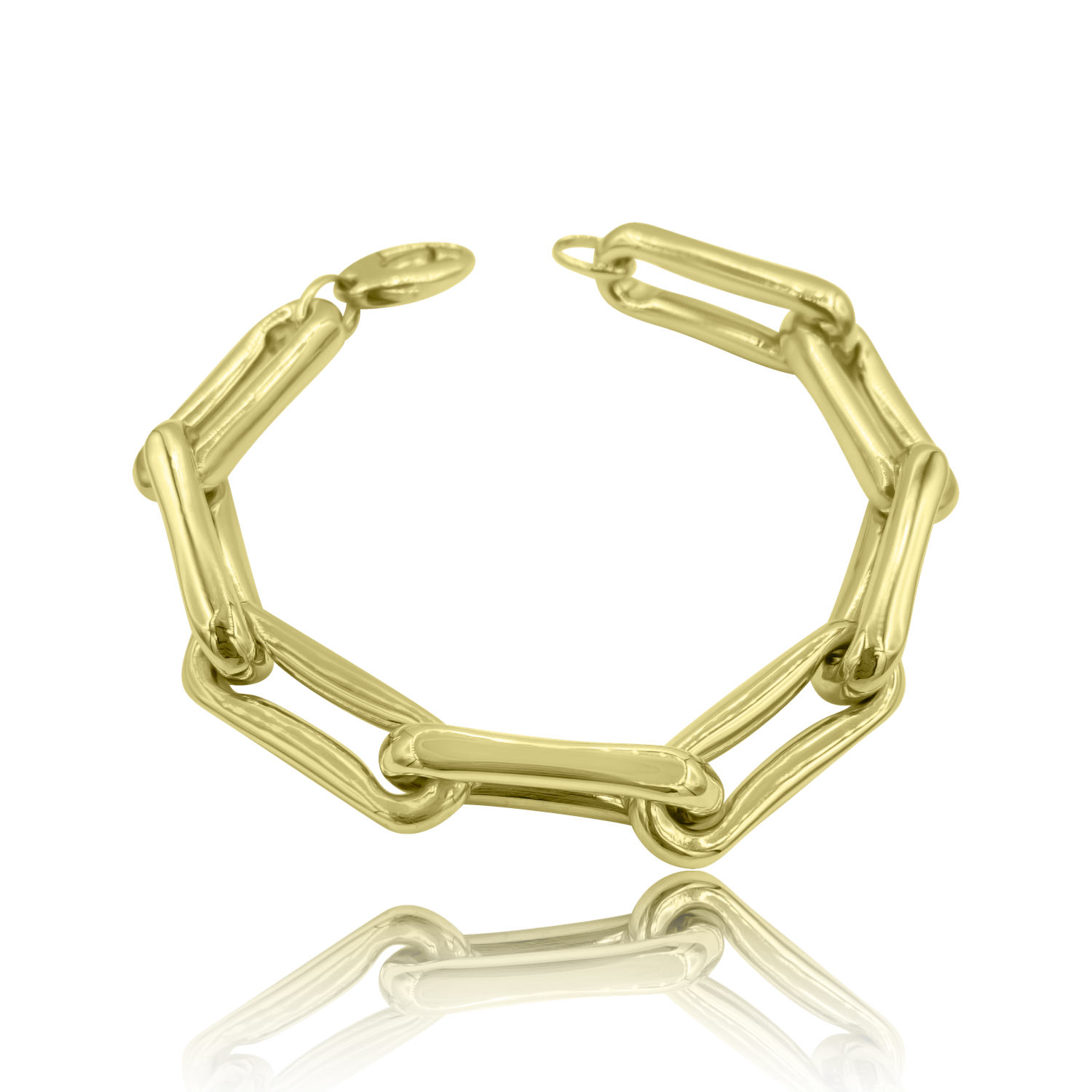 14K Gold Jumbo Roma Link Bracelet - Designer Bracelet - Jo Nayor14K Gold Jumbo Roma Link Bracelet - Designer Bracelet - Jo Nayor