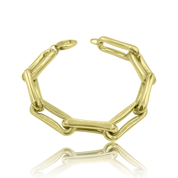 14K Gold Jumbo Roma Link Bracelet - Designer Bracelet - Jo Nayor14K Gold Jumbo Roma Link Bracelet - Designer Bracelet - Jo Nayor