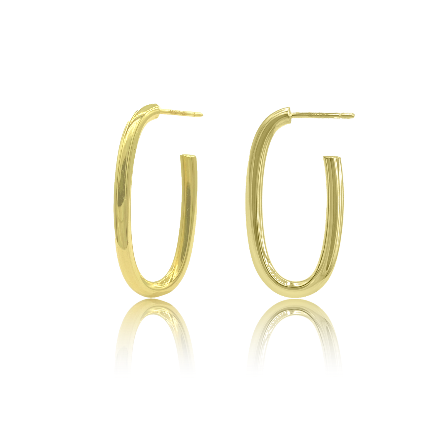 14K Gold Jumbo U Hoops - Designer Earrings - Ear Stylist by Jo Nayor