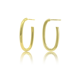 14K Gold Jumbo U Hoops - Designer Earrings - Ear Stylist by Jo Nayor