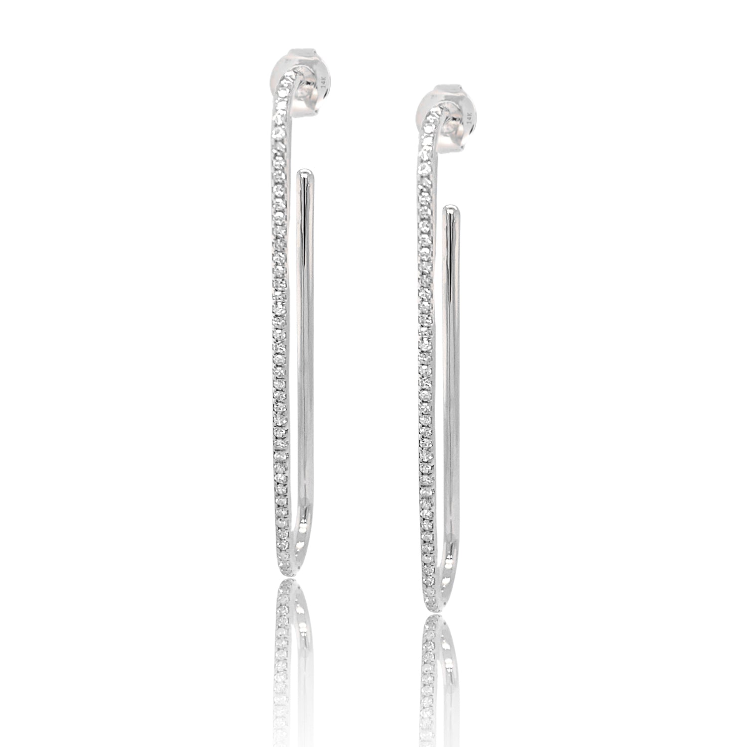 Jumbo Diamond U Hoops - Gold Earrings - Ear Stylist by Jo Nayor