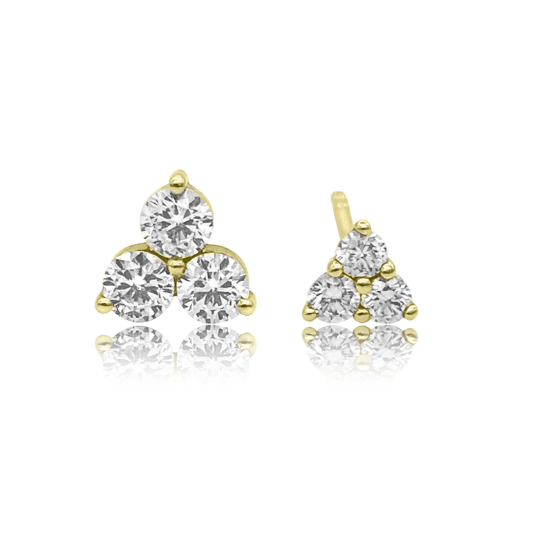 Jumbo Diamond Trinity Earring - Designer Earrings - The Ear Stylist 