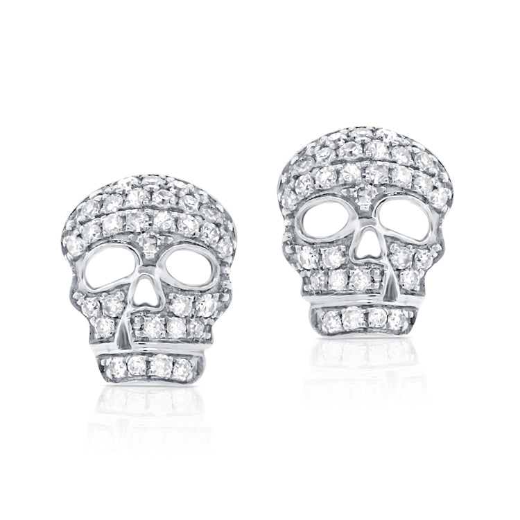 Diamond Skull Post Earring - The Ear Stylist by Jo Nayor