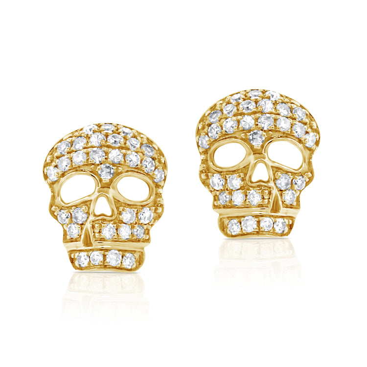 Diamond Skull Post Earring - The Ear Stylist by Jo Nayor
