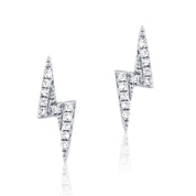 Diamond Lightning Bolt Stud Earring - The Ear Stylist by Jo Nayor