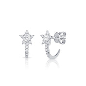 Diamond Star Hook Earrings - The Ear Stylist by Jo Nayor