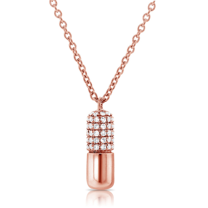Diamond Chill Pill Necklace - Designer Earrings - The EarStylist by Jo Nayor 