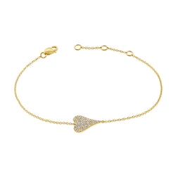 Medium Diamond Heart Bracelet - Designer Bracelet - Jo Nayor