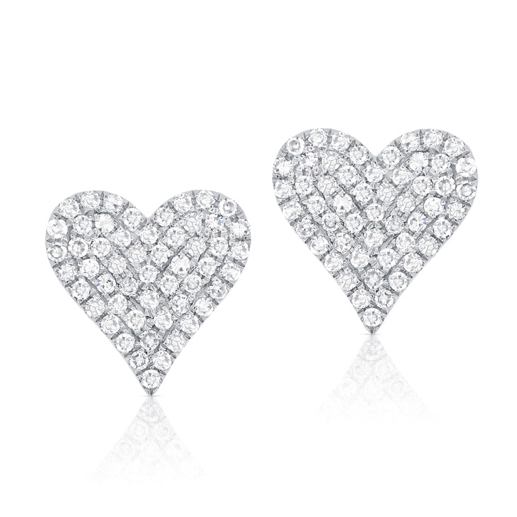Large Diamond Pave Heart - The Ear Stylist by Jo Nayor