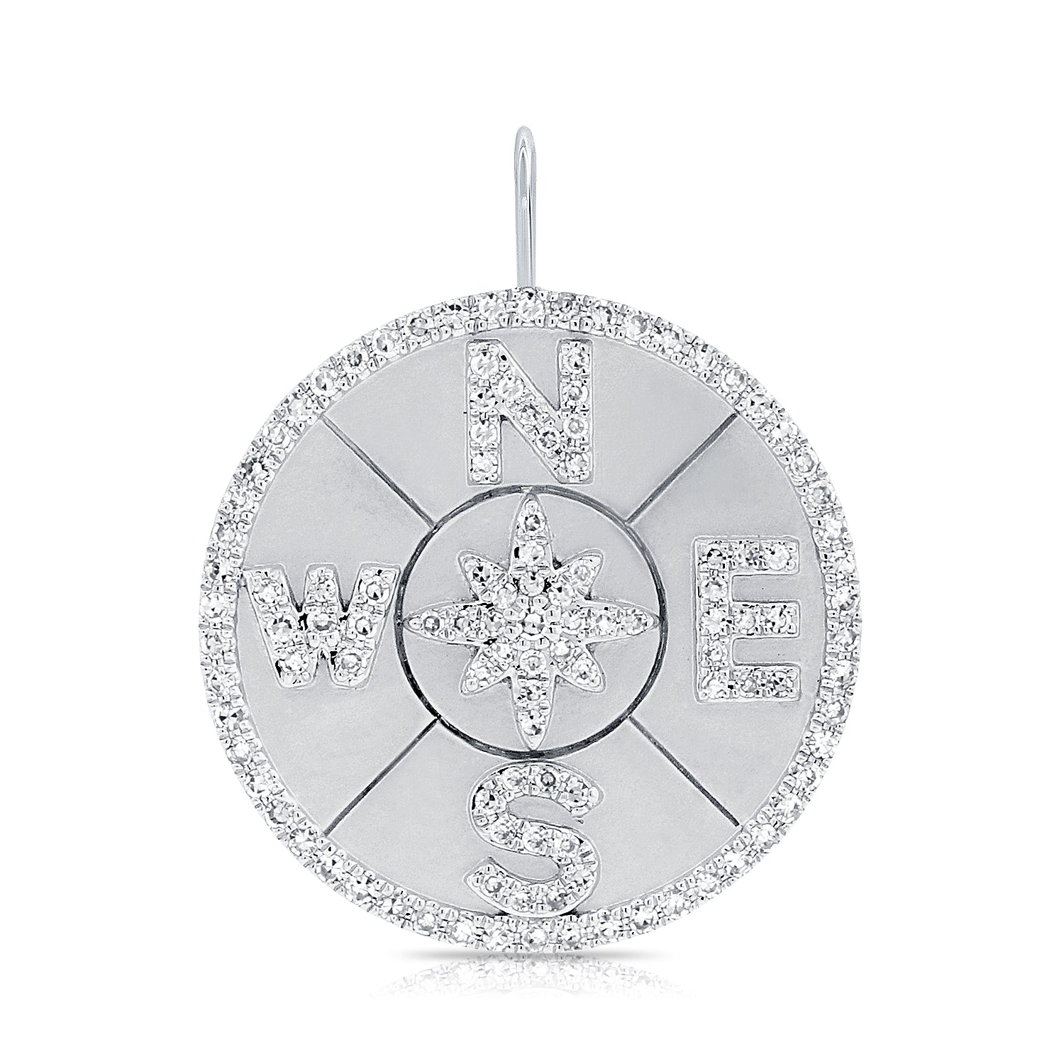 Diamond Compass Charm - Designer Earrings - The EarStylist by Jo Nayor 