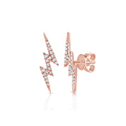 Large Lightning Bolt Stud Earring - The EarStylist by Jo Nayor
