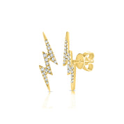 Large Lightning Bolt Stud Earring - The EarStylist by Jo Nayor