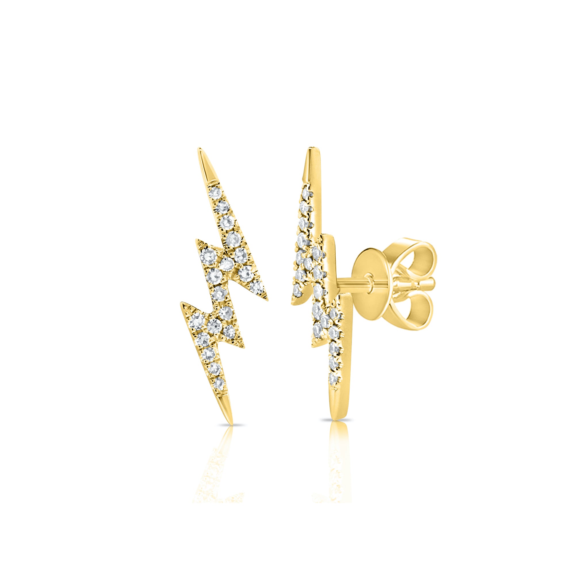 Large Lightning Bolt Stud Earring - The EarStylist by Jo Nayor