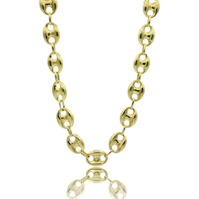14K Gold Large Mariner Link Necklace - Designer Necklaces - Jo Nayor