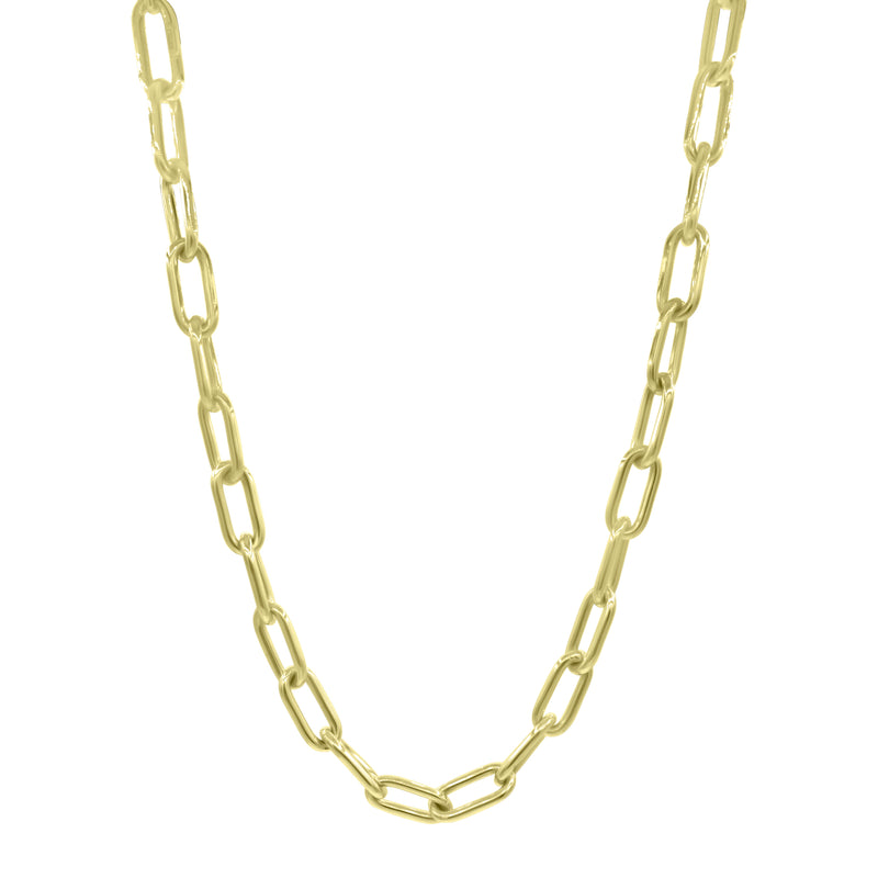 Large 14K Gold Oval Link Necklace - Designer Necklaces - Jo Nayor