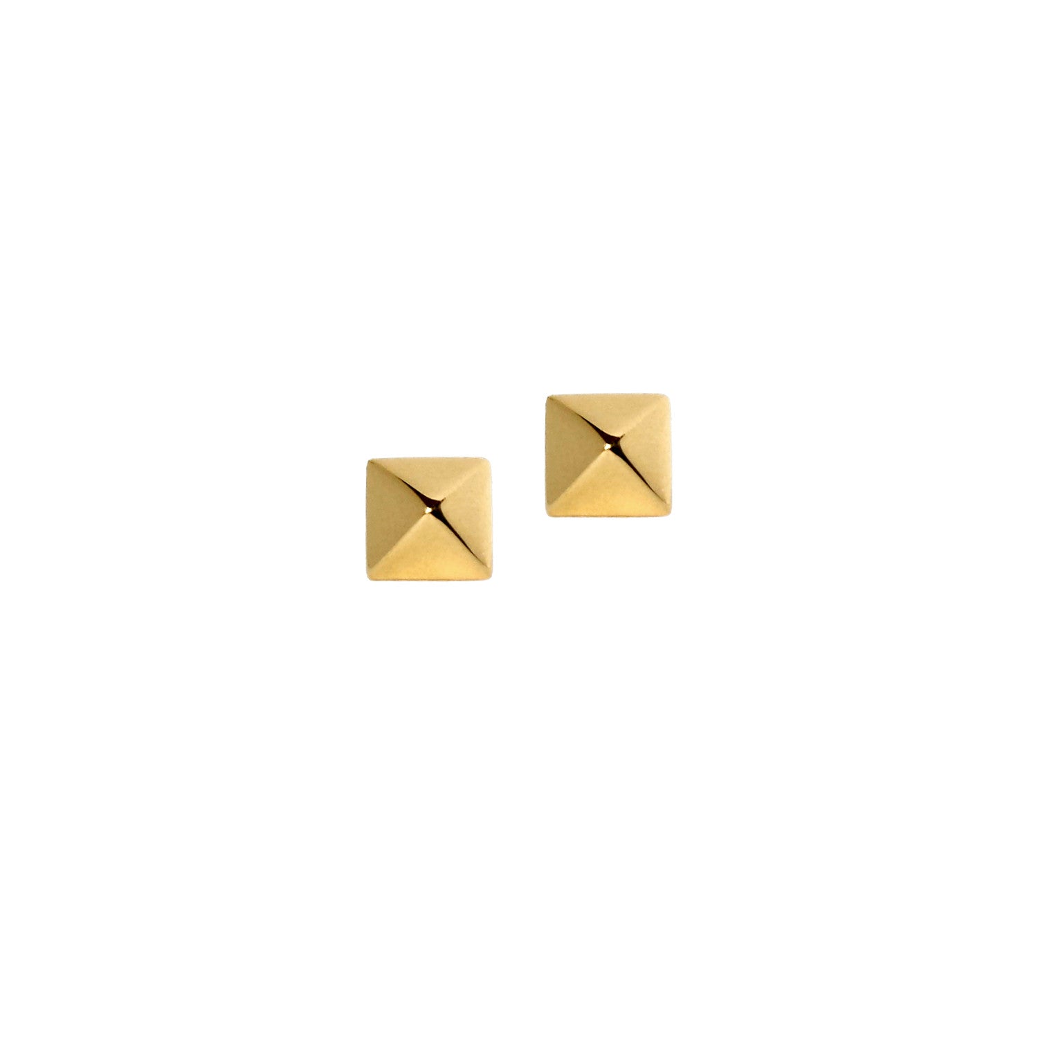 Large Solid Gold Pyramid Earring - The Ear Stylist by Jo Nayor