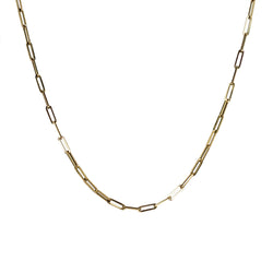14K Gold Long Link Chain Necklace - The Ear Stylist by Jo Nayor