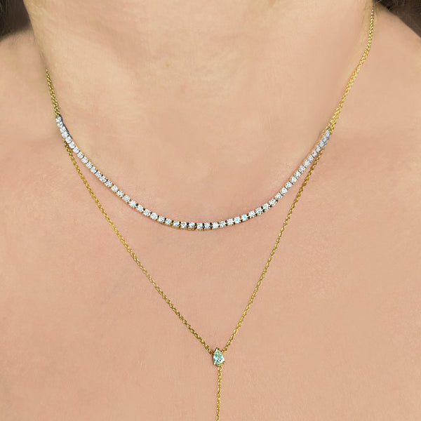 The Lucy Diamond Tennis Necklace- Diamond Necklaces - Jo Nayor Designs