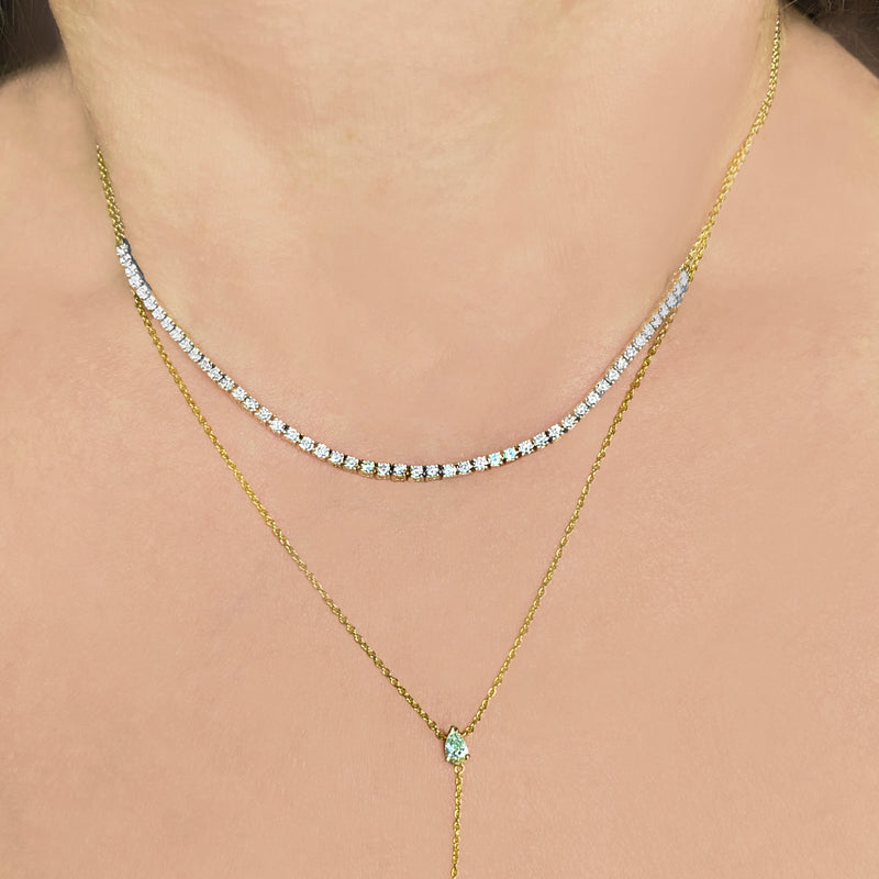 The Lucy Diamond Tennis Necklace- Diamond Necklaces - Jo Nayor Designs